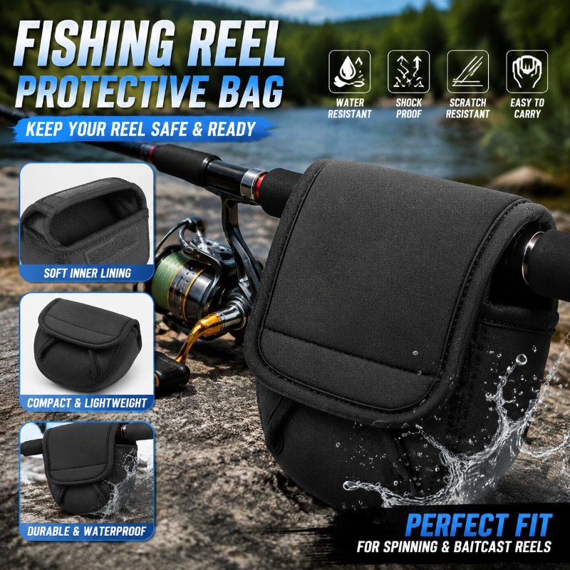 Fishing Rod Combo - Fishing Reel Protective Cover Bag Spinning