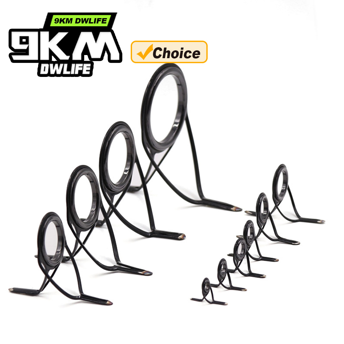 9KM OB Curved Rod Guide Kit 10 - Fishing Rod Building Kit 评论和价格