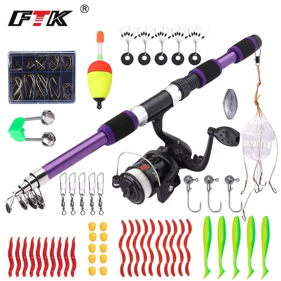 FTK 1.8M Portable Spinning Fis - Fishing Rod Carbon Fiber 评论和价格
